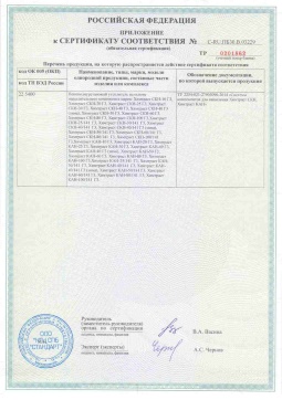 2017.05.31 Березники - Химтраст. Приложение к сертификату пенополиуретановые утеплители на основе напыляемого компонента. ТУ 2254-021